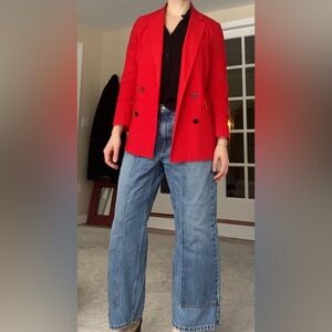 Theory piazza jacket in Scarlett